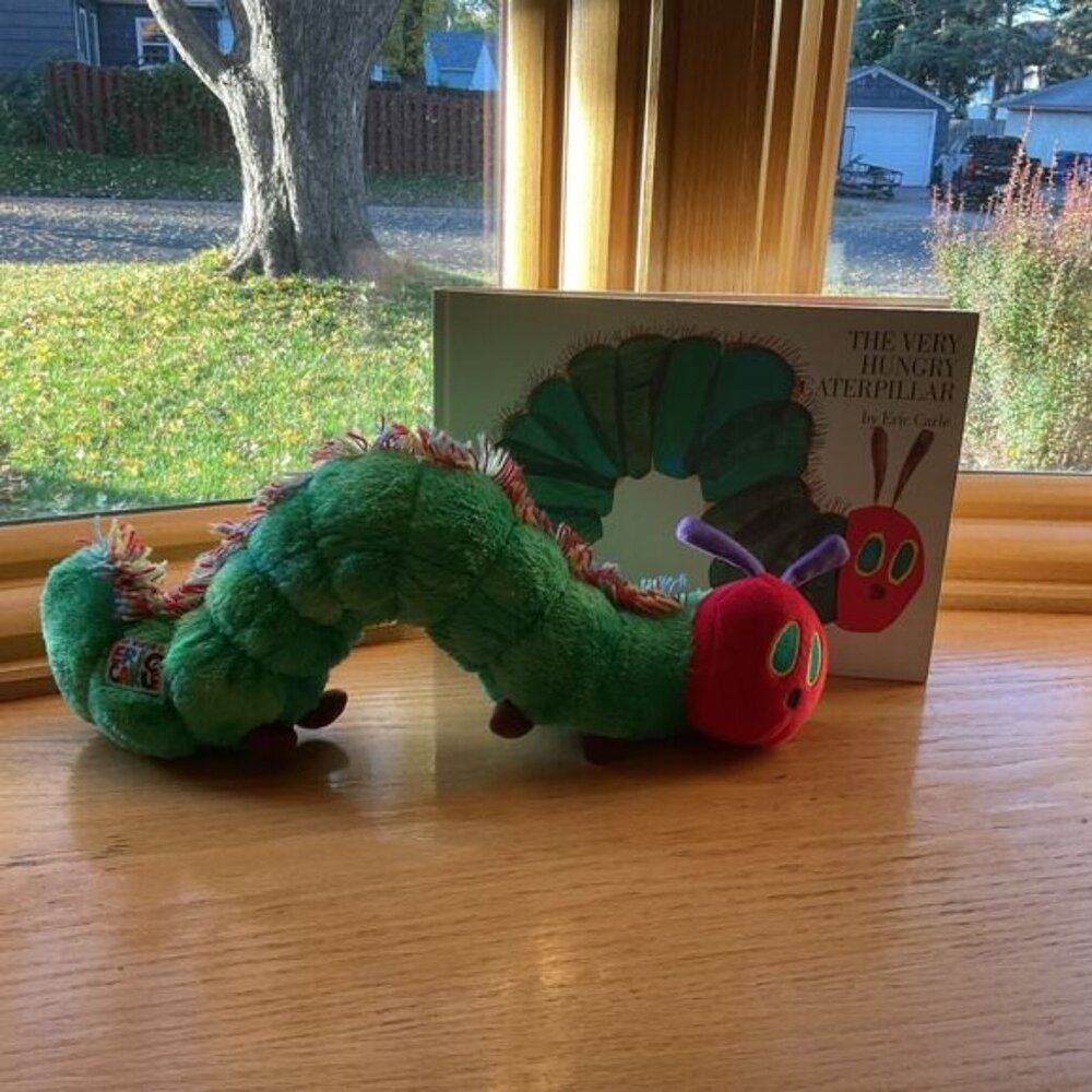 The Very Hungry Caterpillar Hardcover Book By Eric Carle & Plush Toy Set